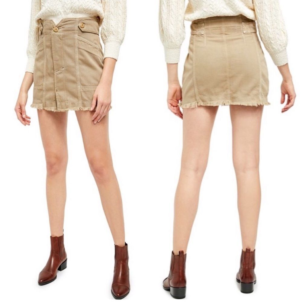 𝅺Free People Alpha Utility Skirt In Willow